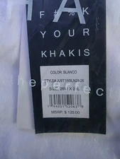 The Perfect Jean NYC Men 26x28 Slim Fit Blanco Denim Pants