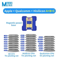 MaAnt C1 BGA Reballing Stencil Steel Mesh For iPhone Hisilicon Qualcomm MTK EMMC