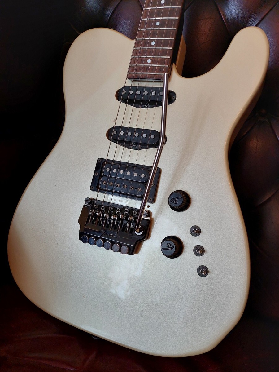 Rare - Fender E-Series Telecaster HSS 1980s Frost White with Floyd