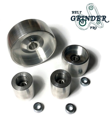 Belt Grinder 2x72 wheel set knife grinder 4" Drive 24 mm bore 3" track 2" Idler - Picture 2 of 10
