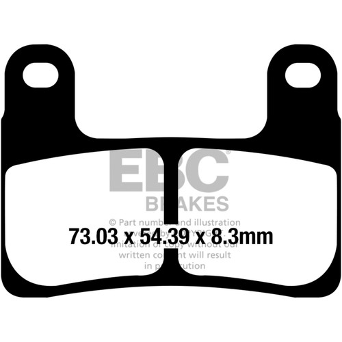 Pastilla de freno delantera sinterizada para moto EBC Brakes serie HH para BMW R1250 R 2019 - Imagen 2 de 3