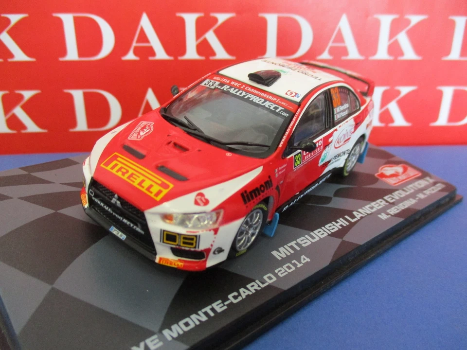 Die cast 1/43 Modellino Auto Mitsubishi Lancer EVO X Monte Carlo 2014 M. Rendina - Immagine 2 di 4