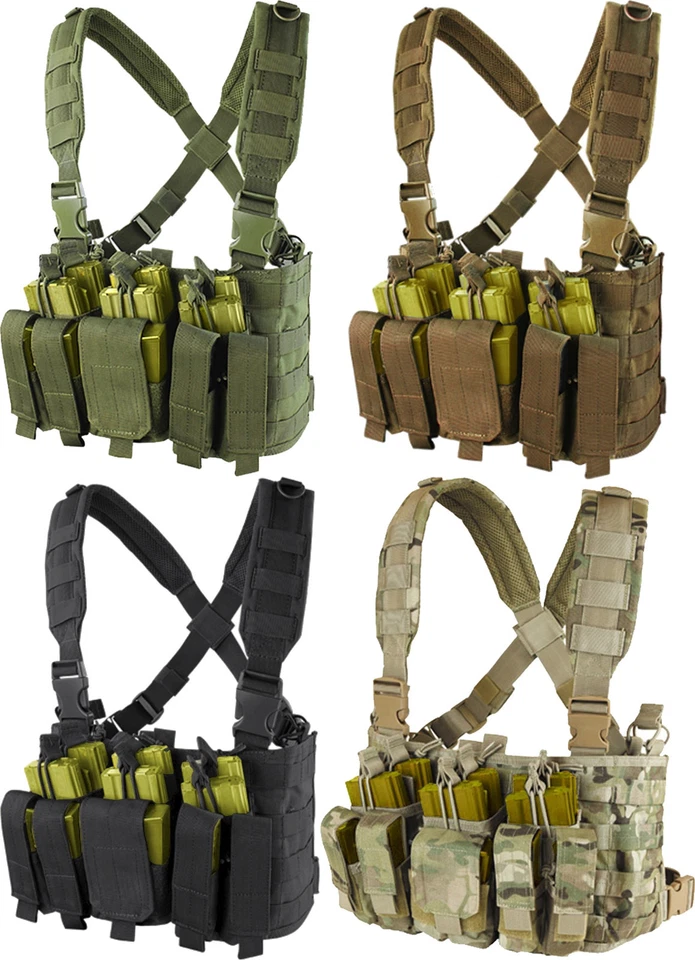 Condor MCR5 Tactical Kangaroo Magazine Pouch Military Recon Harness Chest Rig