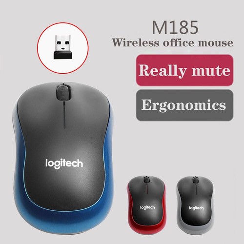 Logitech M185 Wireless Mouse 2.4Ghz USB 1000DPI Mouse For Mac Os Chrome Windows - Picture 2 of 25