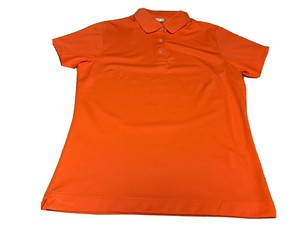 orange nike golf polo