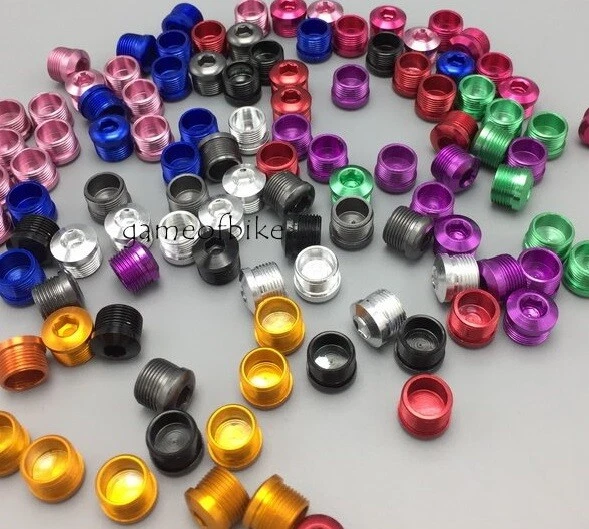 Aluminio MTB Bicicleta de Carretera Pedal Plano Tapas Pernos Tuerca Bicicleta Tornillos a Prueba de Polvo Foto 3 de 4