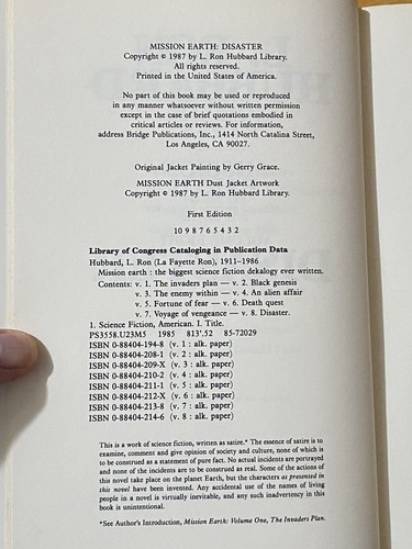 L Ron Hubbard 10 HCDJ Book Lot Mission Earth Complete Series 1-10 First Edition - Picture 19 of 23