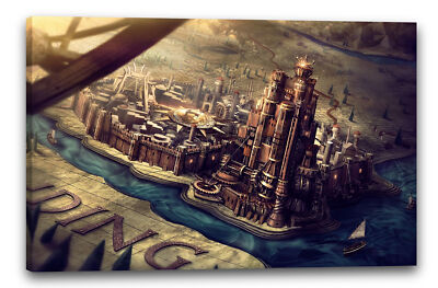 Wandbild Game of Thrones King's Landing auf Karte Globus