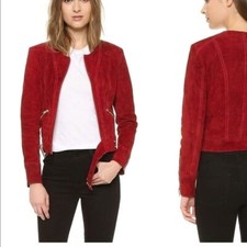 Iro Tatiana Leather Jacket In Red