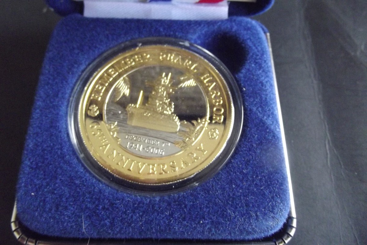 PEARL HARBOR 銀貨　65th anniversary 2006 2006 Pearl Harbor/USS Arizona BB-39 65th Anniversary