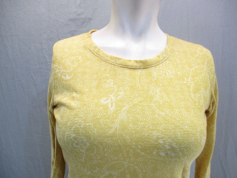 Sudadera deportiva Prana talla XS amarilla manga larga algodón orgánico para mujer 7W938 Foto 2 de 4