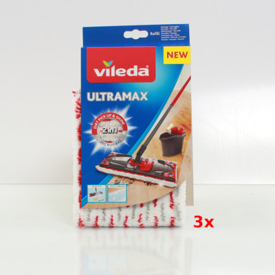 3x Vileda Ultramax Ultramat Original Bodenwischer Ersatzbezug Premium Qualität