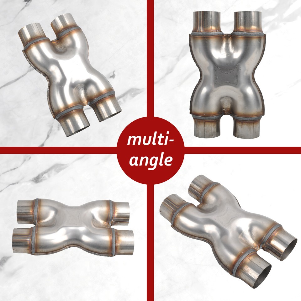 Universal Crossover X-Pipe Dual 2.5"/3" In/Out Stainless - Foto 13