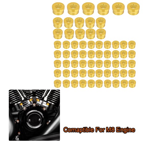 66X Engine Bolt Topper Caps Cover For Harley Twin Cam Touring - Foto 8