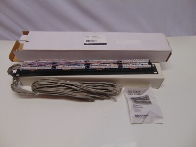 (3) New SignaMax 24 port Category 5e Patch Panel universal Wiring T568A/B 19''