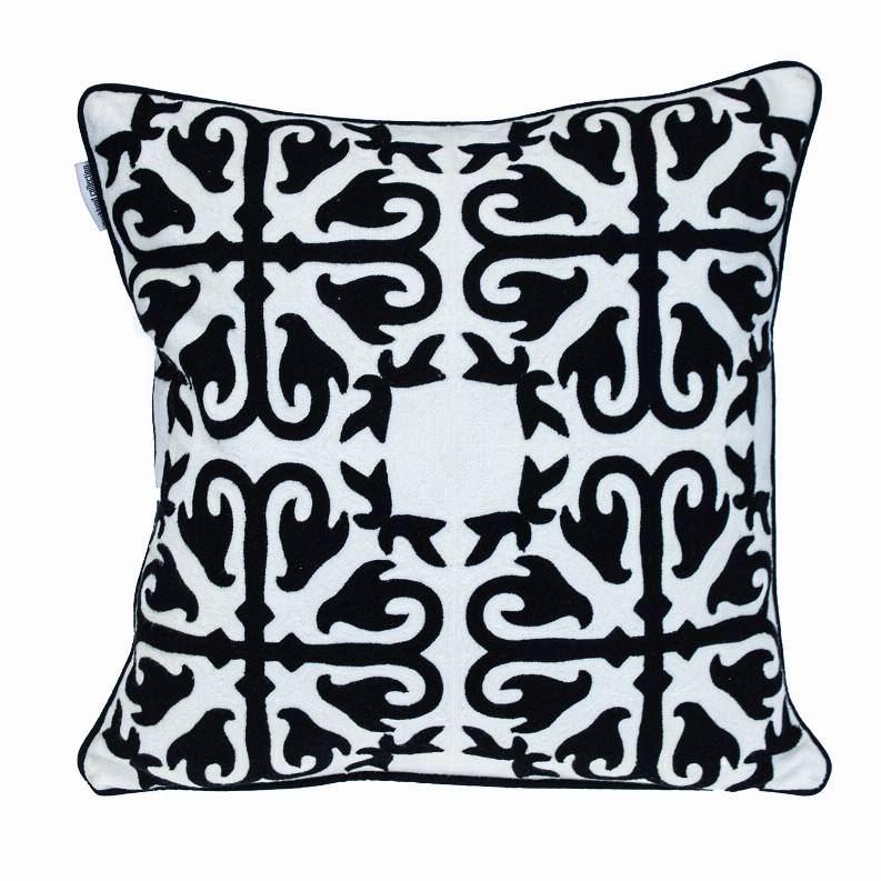 Подушка Parkland Collection Transitional Geometric Black 20 x 20 см Черная 5 20 x