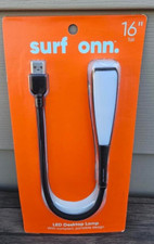 Black USB LED Lamp 16" Tall Compact Portable Flexible Design T39