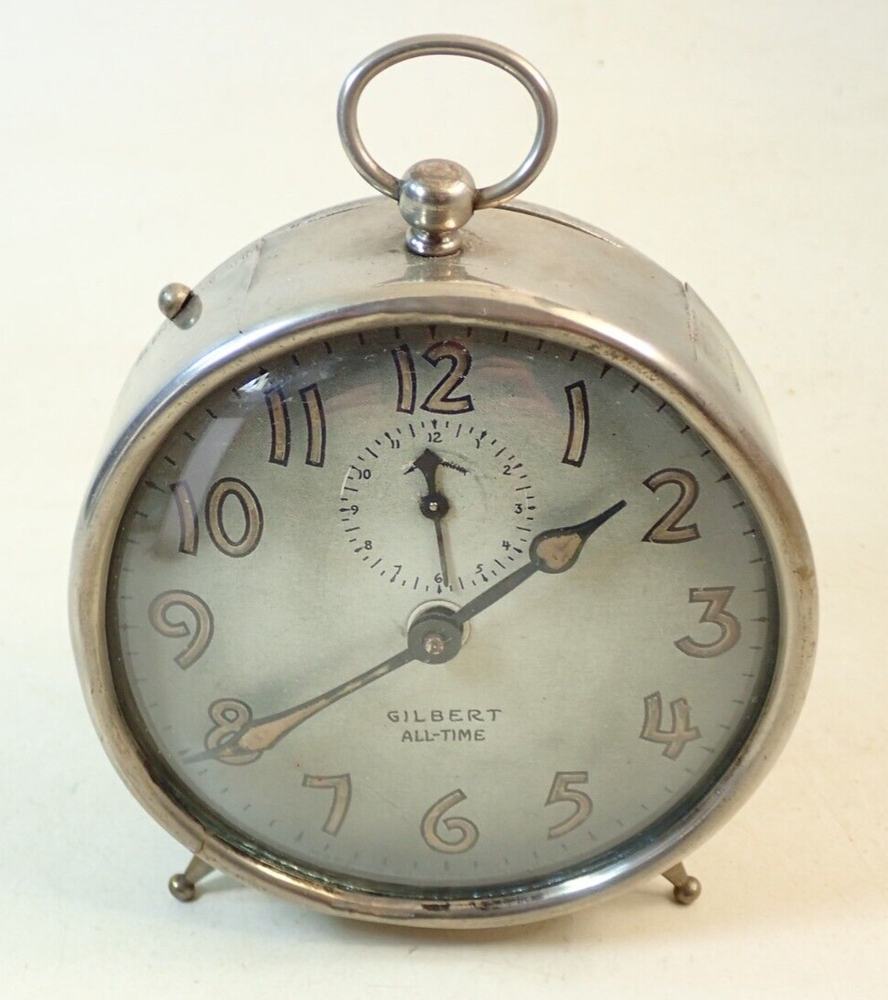 VINTAGE GILBERT "ALLTIME" RADIUM PEG LEG ALARM CLOCK eBay