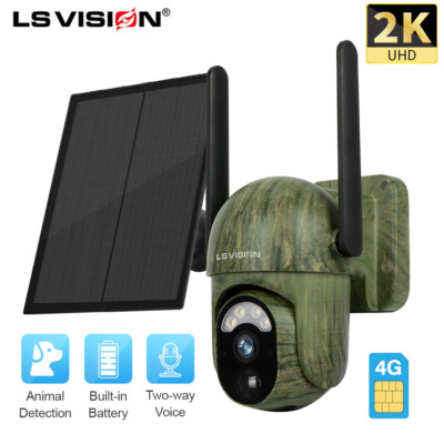 LS VISION 4G Sim Solar Security IP Camera Trail Hunting Night