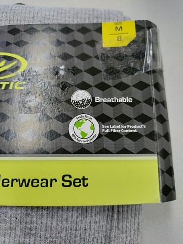 Athletic Works Boys Thermal Waffle Underwear Set-Gray-Medium (8)-NWT - Picture 2 of 3