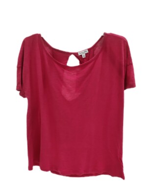 NWT Splendid Women's Keyhole Back Short Sleeve T-Shirt Pink Size S $70 K142