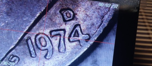 1974 D Roosevelt Dime, DDO Lettering, Year, Mint Mark Errors, Ghost USU on Rever - Picture 5 of 12