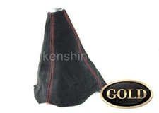 Red Stitch Black Suedue for OEM Short Shifter Boot Manual Transmission