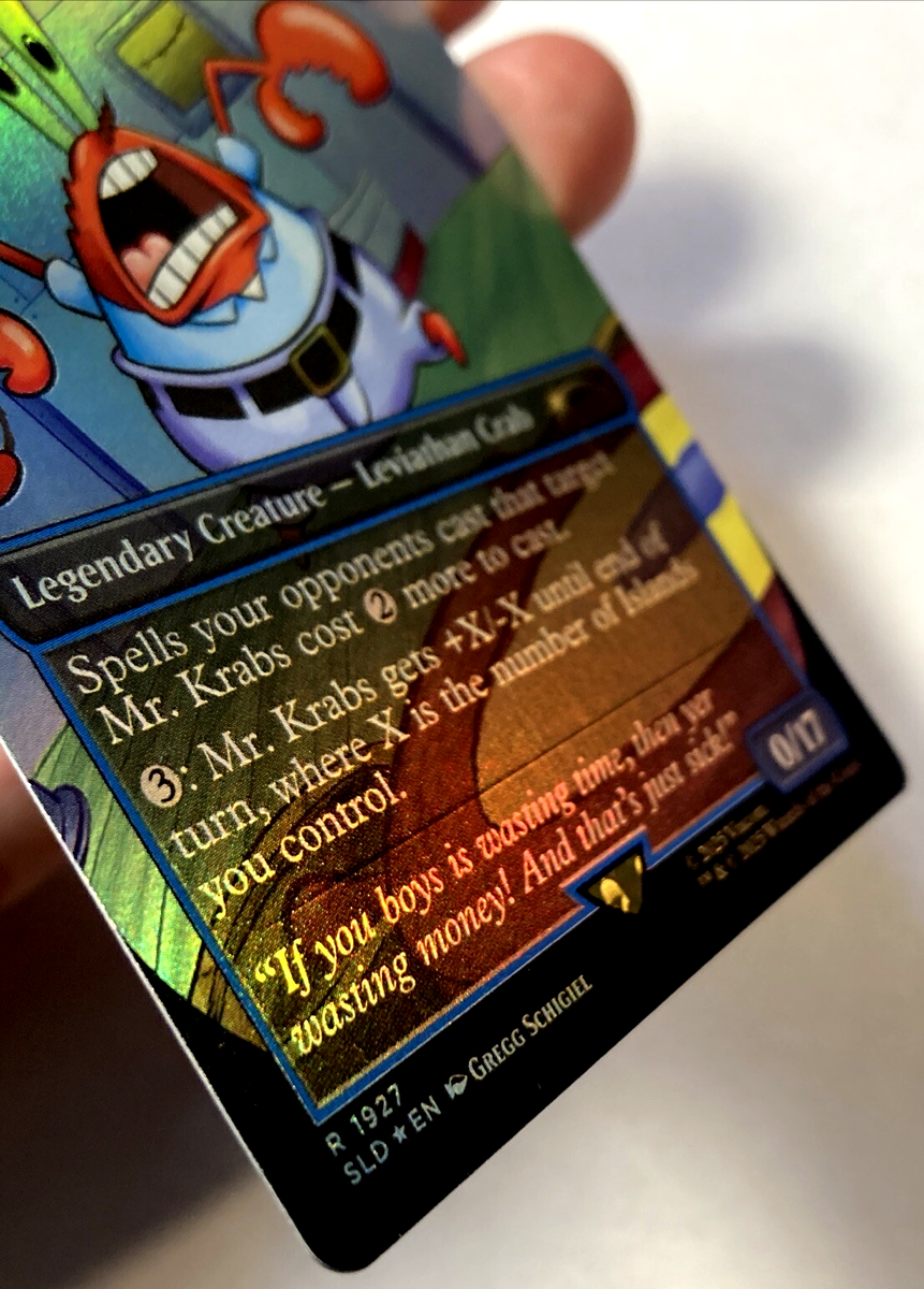 MTG Mr. Krabs, Penny Pincher RAINBOW FOIL Secret Lair x SpongeBob