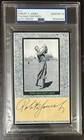 ROBERT T 'BOBBY' JONES SIGNED AUTO AUTOGRAPH GPC POSTCARD CUT PSA/DNA GRADE 10