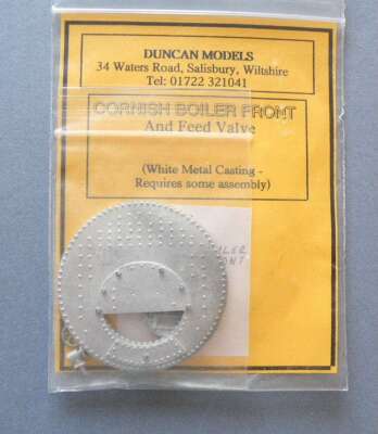Duncan Weißmetall 7 mm O / O - 16,5 Gauge Kit - Cornish Boiler Front mit Ventil