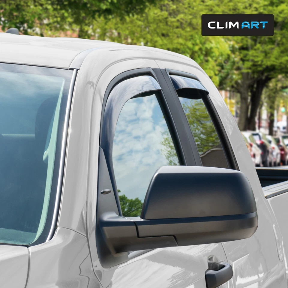 Parasoles de lluvia protectores de viento para Toyota Tundra 2007-2021 doble cabina Foto 3 de 4