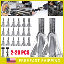 2PCS Silver Tri Shank 6-Slot Chamferer Deburr Tool Ext Chamfer Bit Metal