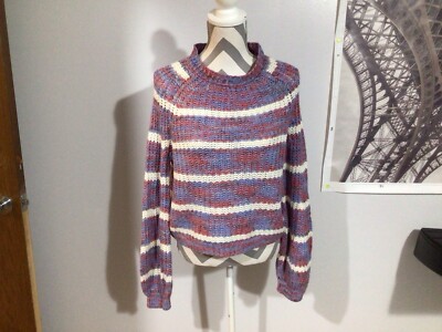Haut Col Rond 3/4 Manches Charlotte Russe - Gris, Violet, Bleu - Taille S - Occasion Bon état