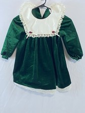 Rare Editions Green Victorian Style Velvet Christmas Dress - See Photos For Size Rare Editions Green Victorian Style Velvet Christmas Dress - See Photos For Size - Image 1