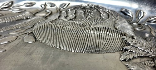 Lenox Aluminum Round Embossed Vegetable Platter Metal Serveware Charcuterie - Picture 5 of 8