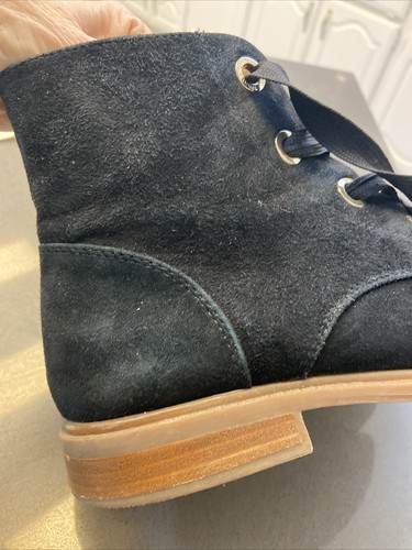 Tommy Hilfiger Women's Size 9.5 M Suede Lace Up Boots Black - Picture 6 of 14