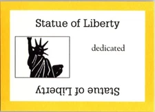 PERSPECTIVE Time Line Game STATUE OF LIBERTY 1992 card used History free ship