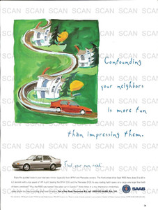 1996 Saab 9000 Aero Vintage Magazine Ad