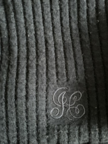 Juicy Couture 100% Wool Ruffle Cardigan Sweater Navy Blue Size S Small - Picture 8 of 8