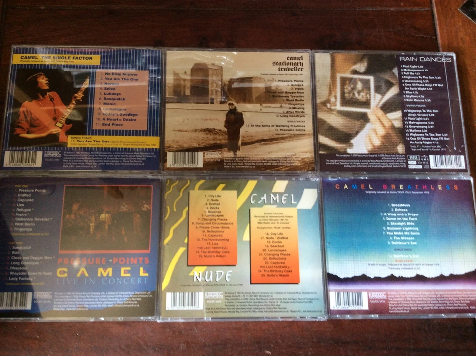 Camel [6 CD Alben] Stationary Traveller Single Factor Pressure Points Live Rain - Bild 2 von 2