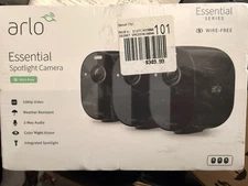 Arlo Wireless 3-pack Set Essential Spotlight Camera - Black - Brand New Sealed
