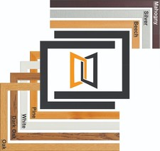 Real Wood Photo FRAME Acrylic Glass Picture Poster Frame White Black Oak Silver