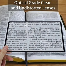 Full Page Large Sheet Magnifier Magnifying Glass Reading Aid Lens for Books
