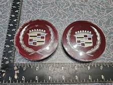 2 Cadillac Wheel Center Caps - 1980's?and 1990's? 3 5/8 Outside Diameter 