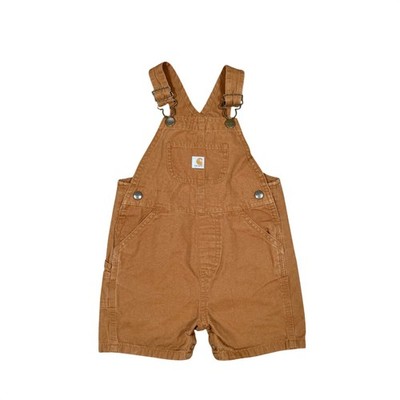 Carhartt Kids Brown Canvas Bib Shortall Overalls Size 24M