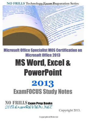 MICROSOFT OFFICE SPECIALIST MOS CERTIFICATION ON MICROSOFT By Examreview *NEW*