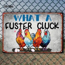 Vintage Farmhouse Tin Metal Signs Home D cor 8x12 Chicken Wall Art,Rustic Rooste