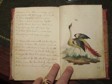 1822 BEAUTIFUL COMMON PLACE BOOK with 25 SKETCHES and poetry WITCHES MONT BLANC