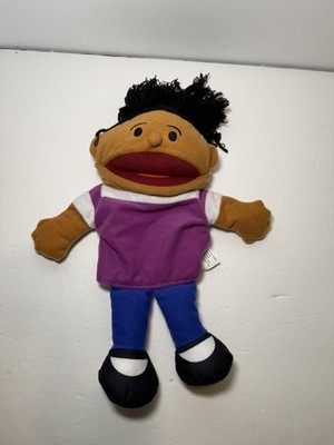 Childrens Ethnic Hand Puppets 4E's Movable Mouth Diverse Full body 12'' (P-7)
