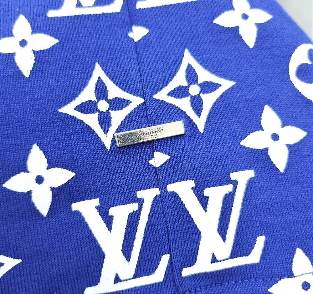 LOUIS VUITTON（LV） T shirt Louis Vuitton blu monogramma sfumato manica corta 12345 136044608